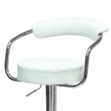 Барный стул Orion белый с мягким сиденьем