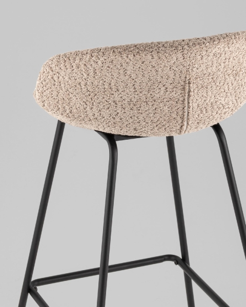 Стул барный Nita букле кофейный