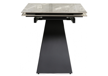 Керамический стол Хорсборо 140(200)х80х79 серый, черный