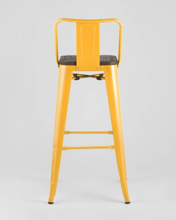 Стул барный TOLIX WOOD со спинкой желтый