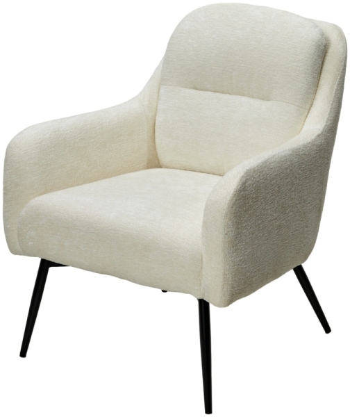 Кресло ARGOS 3018-01 белый, шенилл, черный каркас