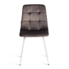 Стул CHILLY темно-серый и серый, велюр и металл, мягкое сиденье, без подлокотников