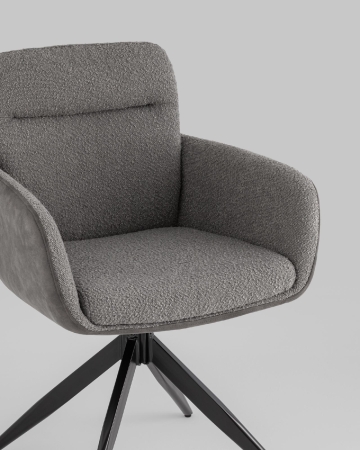 Стул обеденный Waldo серый с серой экокожей