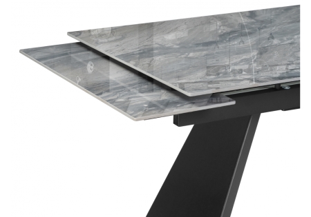 Керамический стол Хорсборо 140(200)х80х79 оробико, черный