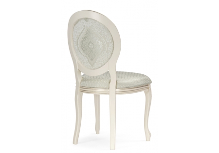 Стул деревянный Инои ткань жемчужный, ромб, бежевое золото