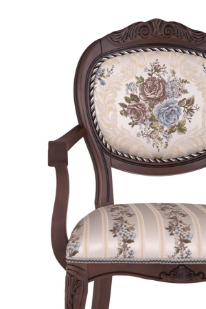 Кресло С-16 тон 317 темно-коричневый, патина черная