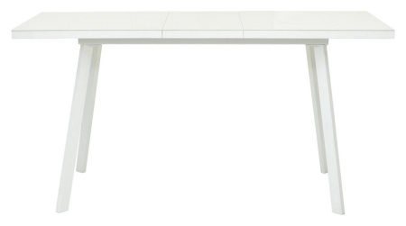 Стол ФИН 120 Латте, стекло, белый каркас