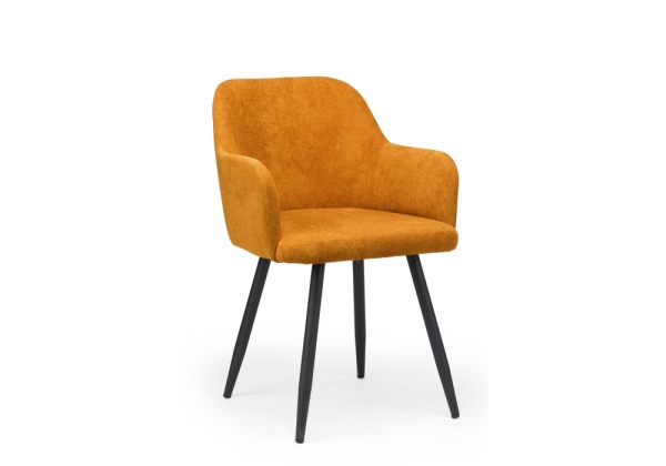 Стул на металлокаркасе Инфини терракота (ocean 015), черный