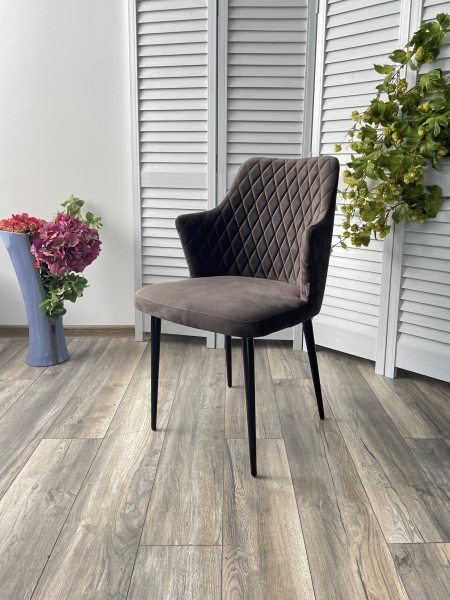 Стул HERMAN графит #14 велюр, черный каркас