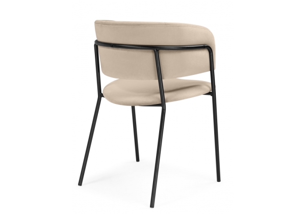 Стул на металлокаркасе Осло темно-бежевый (H-07), черный