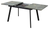 Стол АРУБА 140 ШТОРМ, стекло, черный каркас