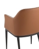 Стул обеденный Itan NC коричневый с коричневой экокожей