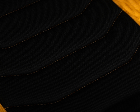 Кресло игровое RICK черно-желтая ткань