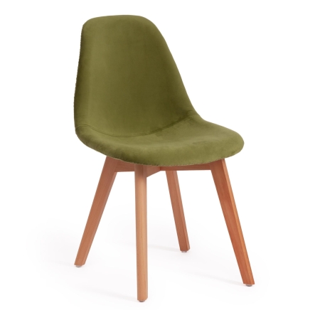 Стул Secret De Maison CINDY SOFT (mod. C1021F1) вельвет, дерево, 53х45х81 см, зеленый (HLR 54), натуральный