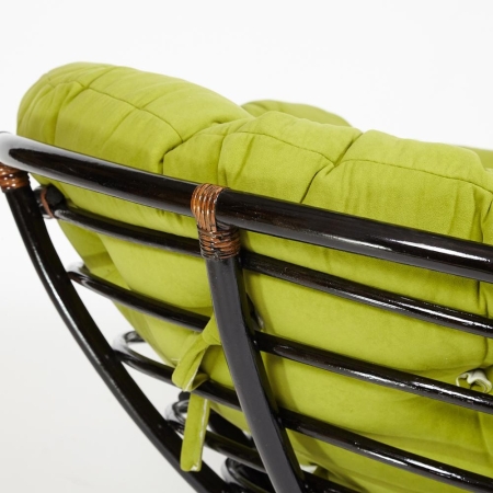 Кресло "PAPASAN" 23/01 W, с подушкой, античный черно-коричневый, флок олива 23