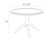 Стол пластиковый Siesta Contract Sky Table Ø105 черный