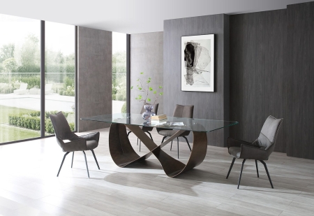 Стол DT9305FGI (240) прозрачный, бронзовый