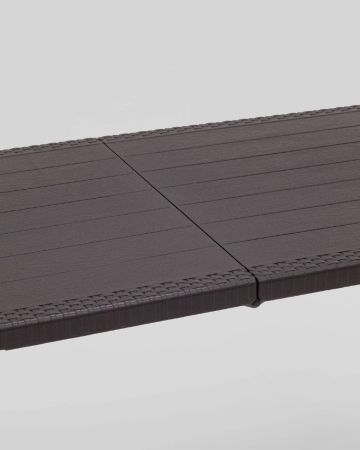 Стол складной чемодан пластиковый Кейт 180 коричневый