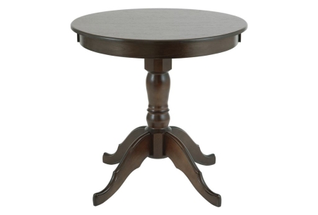 Стол обеденный не раздвижной Круглый-80 темный орех