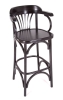 Барный деревянный стул Венский 750 венге с твердым сиденьем