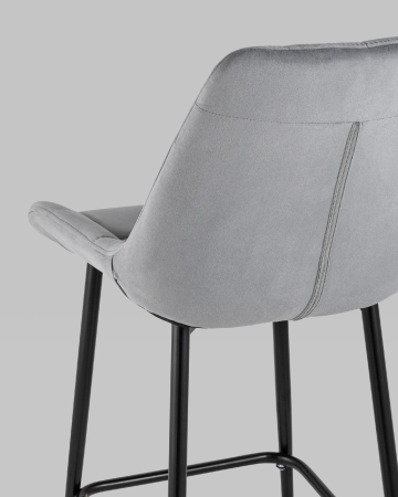 Стул полубарный Флекс велюр велютто серый 2 шт.