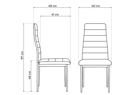 Стул на металлокаркасе DC2-001 искусственная кожа белый, белый