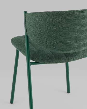 Стул Харпер ткань рогожка зеленый каркас зеленый полуглянцевый муар