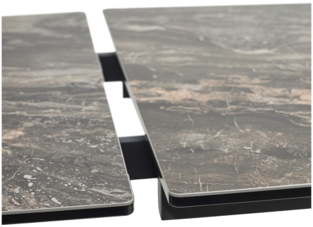 Стол BELLUNO 160 KL-176, итальянская керамика, черный каркас