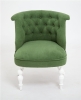 Кресло Бархат эмаль белая, G09 - малахит