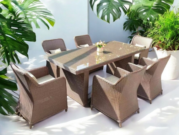Комплект обеденной плетеной мебели Tagliamento Barcelona