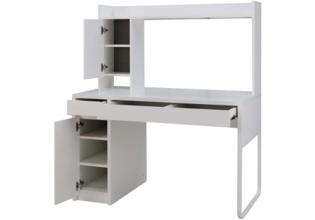 Компьютерный стол Сити-12 белый шелк