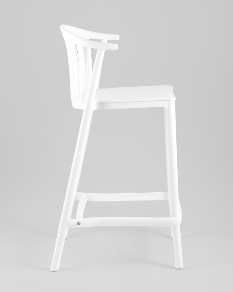 Стул полубарный Campo пластик белый