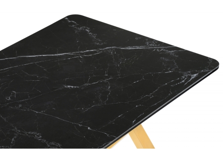 Керамический стол Селена 3 140х80 черный мрамор, золото Керамический стол Селена 3 140х80 черный мрамор, золото