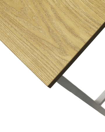 Компьютерный стол LUCIA H475 дуб натуральный, белый каркас