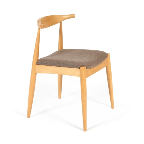 Стул мягкое сидение BULL коричневый, натуральный