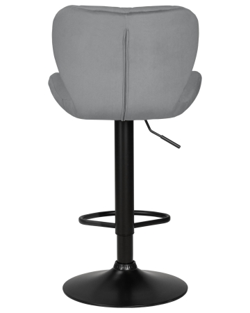 Набор 2 шт Стул барный BARNY BLACK, серый велюр (MJ9-75)