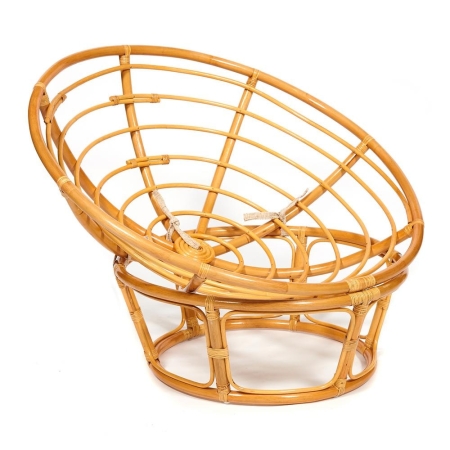 Кресло "PAPASAN" 23/01 W, с подушкой, мед, флок олива 23