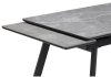 Керамический стол Норман 140(200)х80 серый мрамор, черный