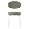 Стул Maso букле зеленый MOSS 615, белые ножки