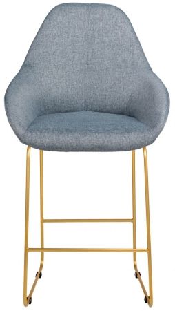 Кресло полубар Kent Грей/Линк золото