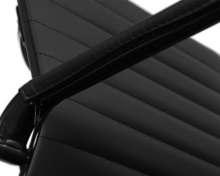 Офисное кресло CODY черный, экокожа и металл, твердое сиденье, с подлокотниками