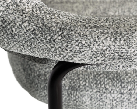 Набор 2 шт Стул барный CHARLY BLACK, светло-серый твид (LEO04)