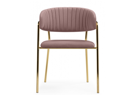 Стул на металлокаркасе Kamelia светло-фиолетовый, золотой