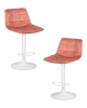 Набор 2 шт Стул барный TAILOR WHITE, пудрово-розовый велюр (MJ9-32)