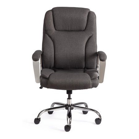 Кресло Appolon серый, ткань и металл, мягкое сиденье, с подлокотниками