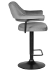 Набор 2 шт Стул барный CHARLY BLACK, серый велюр (MJ9-75)