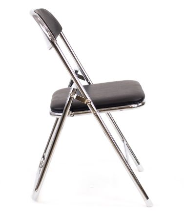 Кресло для посетителей Joker хромированный экокожа черный