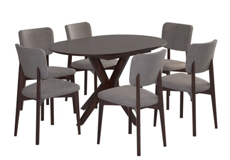 Стол "Астерия" темный орех, шпон дуб