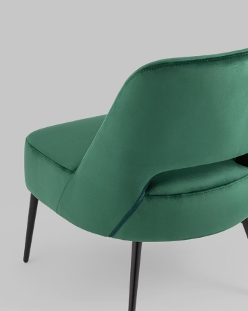 Кресло лаунж Бостон велюр зеленый