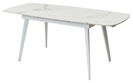 Стол ELIOT 120 GLOSS STATUARIO WHITE SINTERED STONE, WHITE